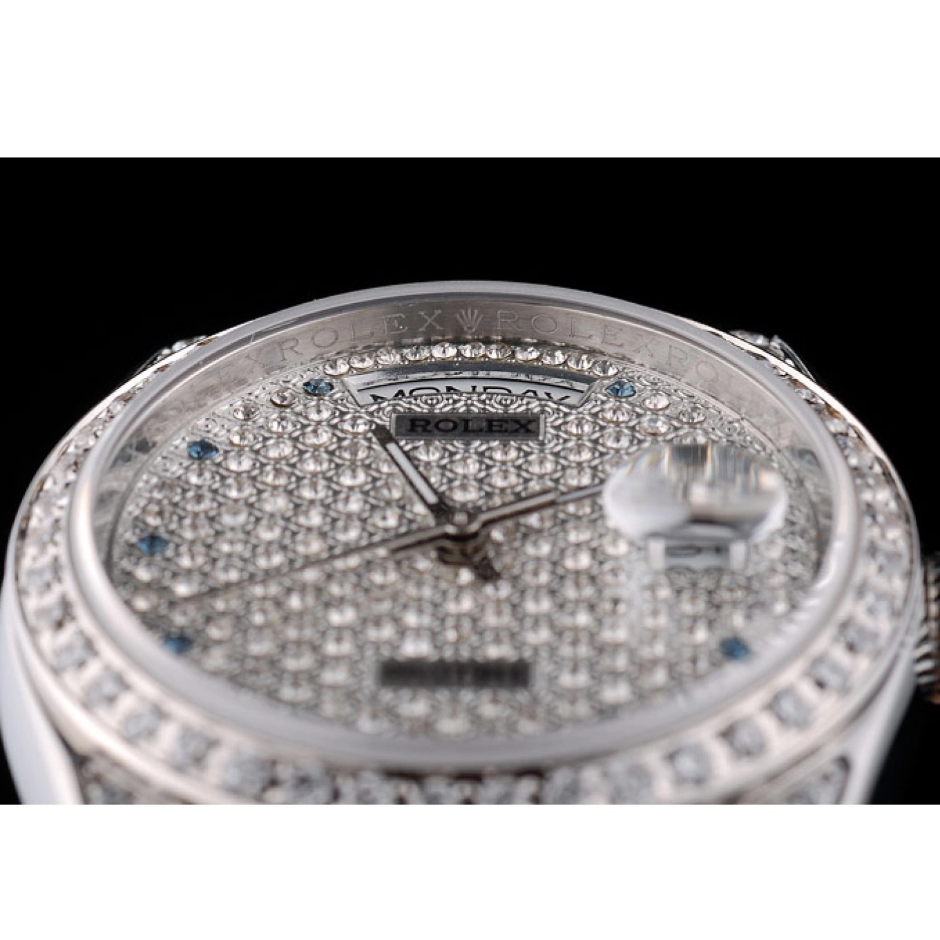 Good Copy Rolex Watches Bracelet Stainless DayDate Diamond 41986 Plated Plated Dial Steel Diamond Rolex 0727